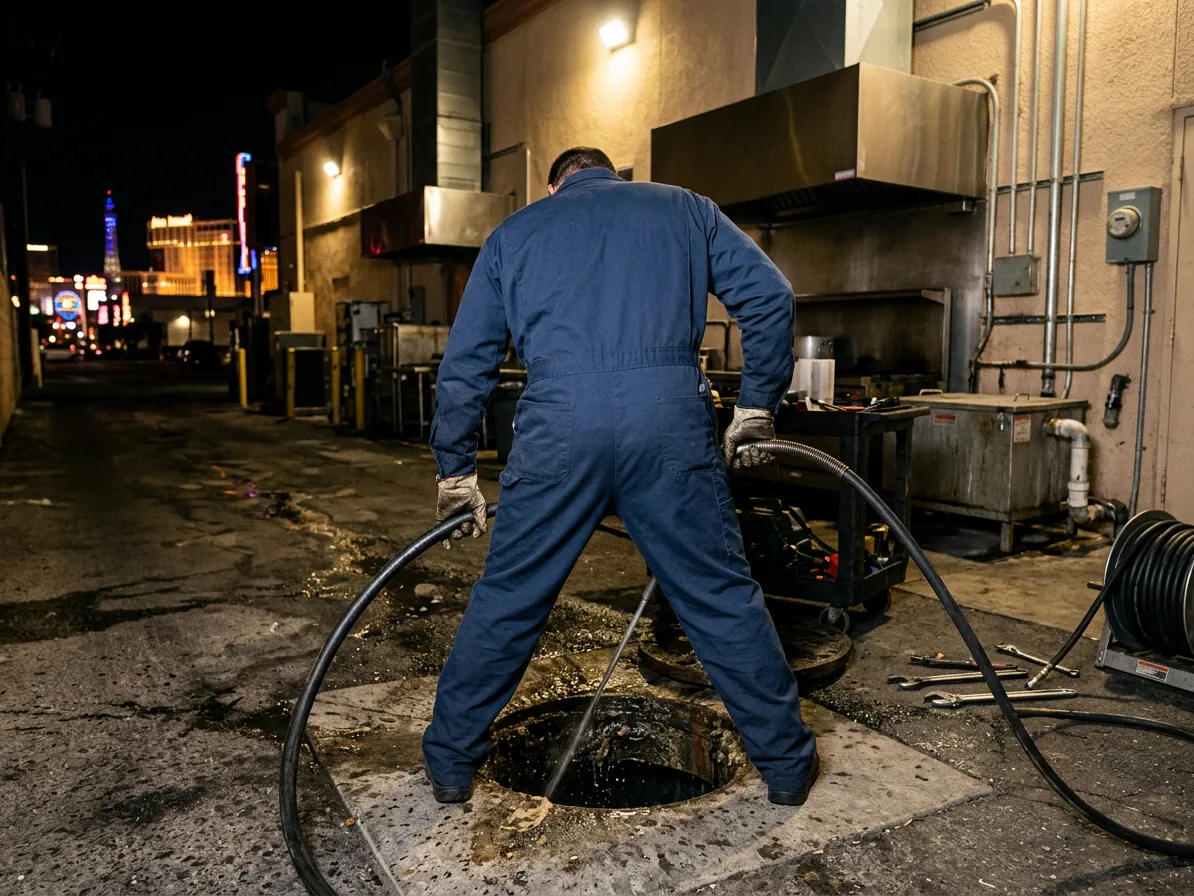 Grease line service: hydro jetting in the Las Vegas Valley by Kingdom Plumbing