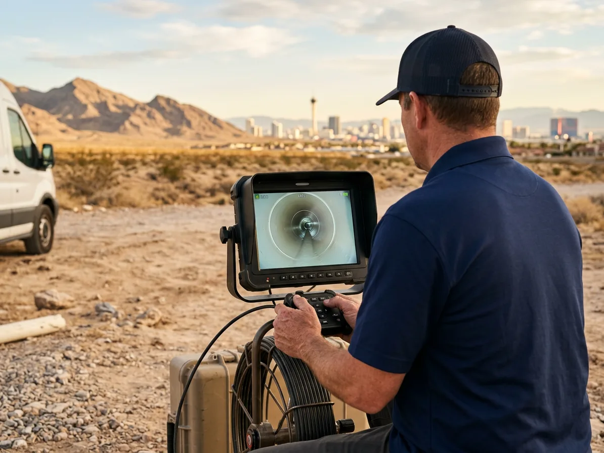 Before and after inspection: hydro jetting in the Las Vegas Valley by Kingdom Plumbing