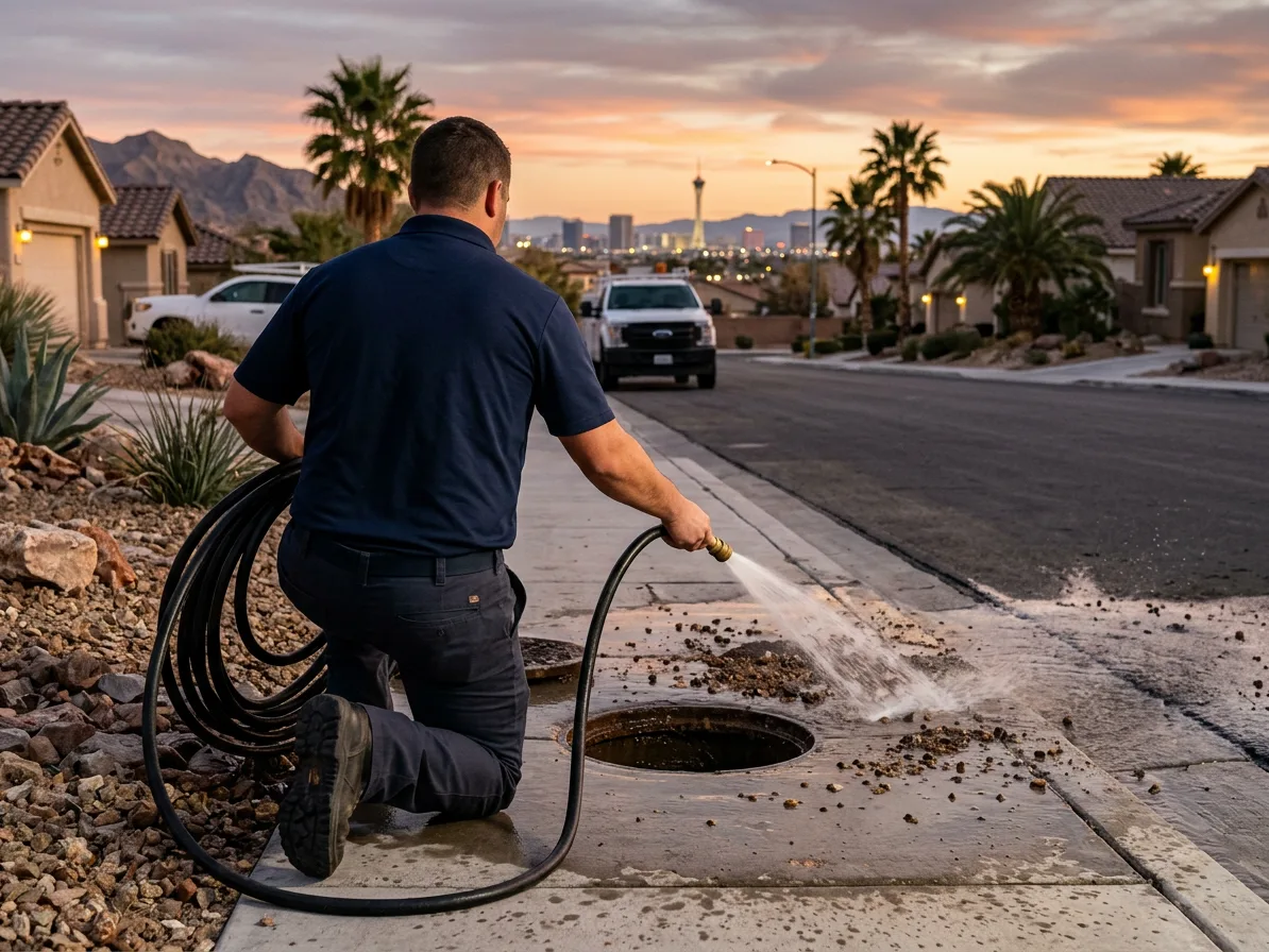 Final flush and cleanup: hydro jetting in the Las Vegas Valley by Kingdom Plumbing