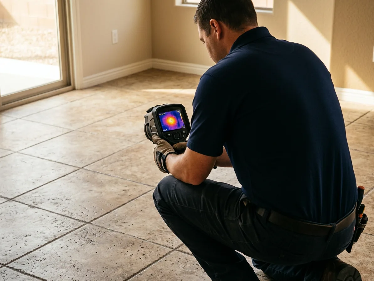 Thermal imaging: leak detection & repair in the Las Vegas Valley by Kingdom Plumbing