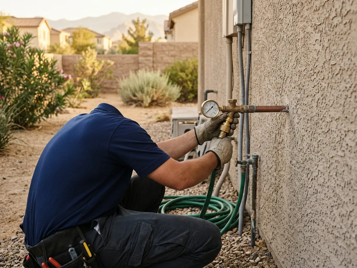 Pressure testing: leak detection & repair in the Las Vegas Valley by Kingdom Plumbing