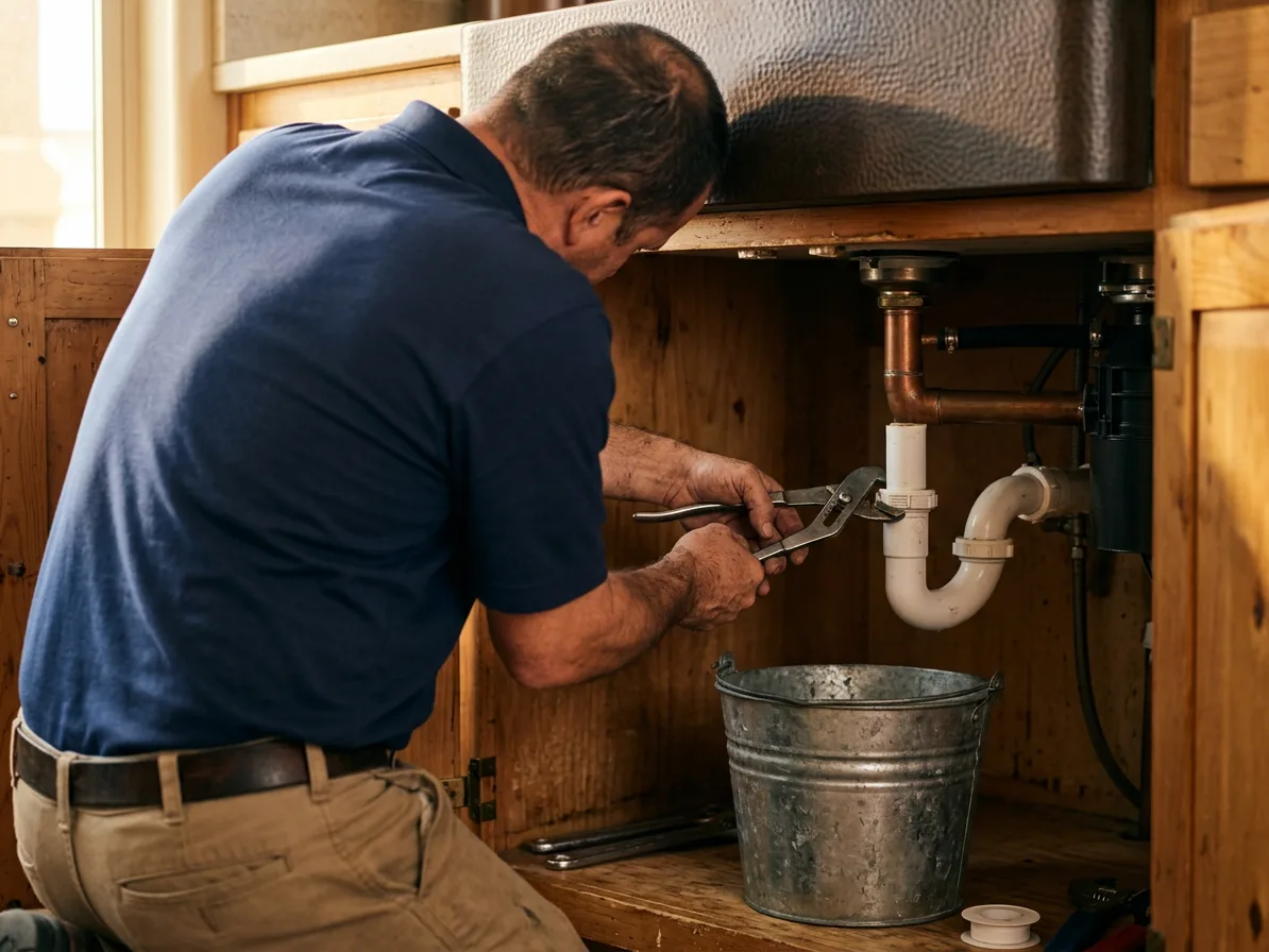 Under-sink and P-trap work: residential plumbing in the Las Vegas Valley by Kingdom Plumbing