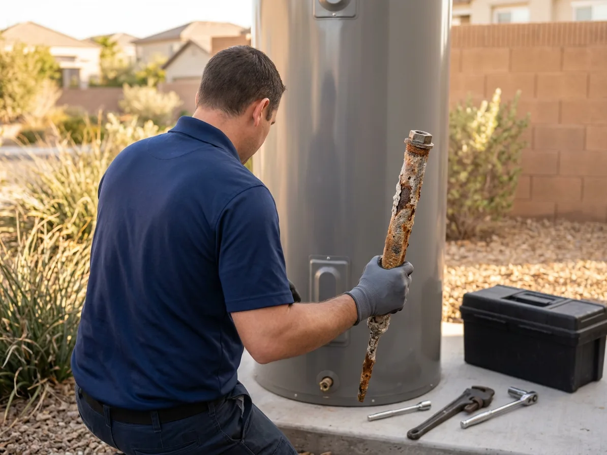 Anode rod service: water heater repair in the Las Vegas Valley by Kingdom Plumbing