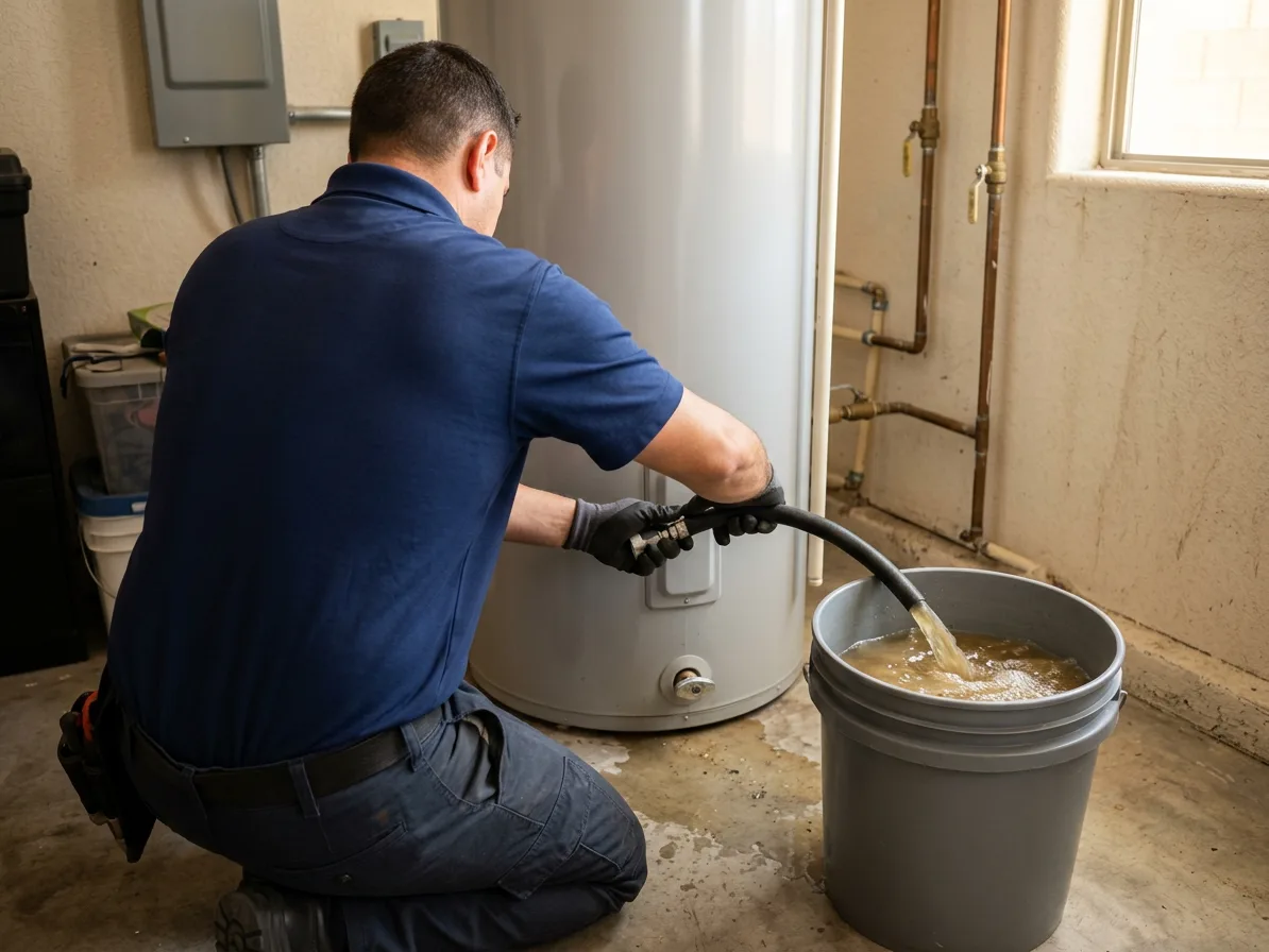 Sediment flushing: water heater repair in the Las Vegas Valley by Kingdom Plumbing