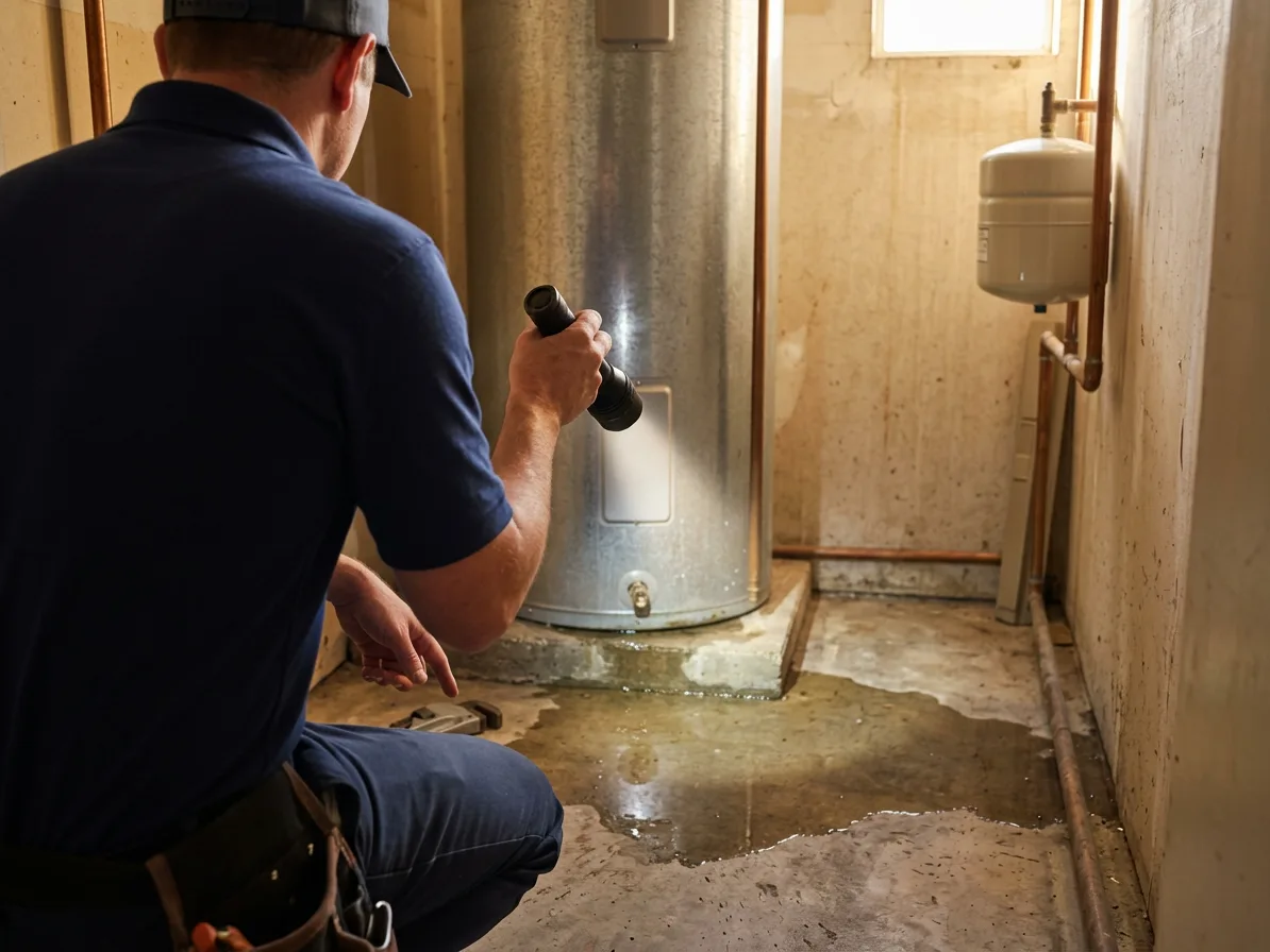 Leak diagnosis: water heater repair in the Las Vegas Valley by Kingdom Plumbing