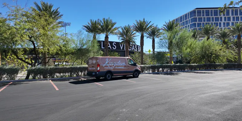 Kingdom Plumbing service van at Las Vegas Ballpark, Las Vegas