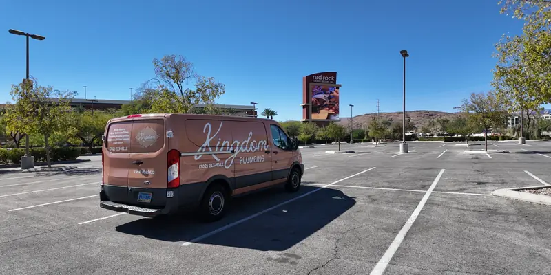 Kingdom Plumbing service van at Red Rock, Summerlin, Las Vegas